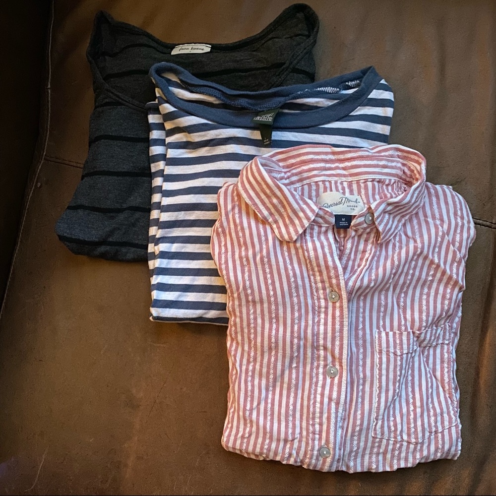 Lot of 3 women’s striped tops